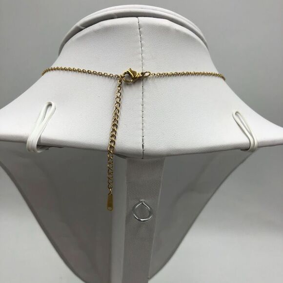 18K Gold Plated Cubic Zirconia Women's Floral Heart Necklace Waterproof - Picture 8 of 14